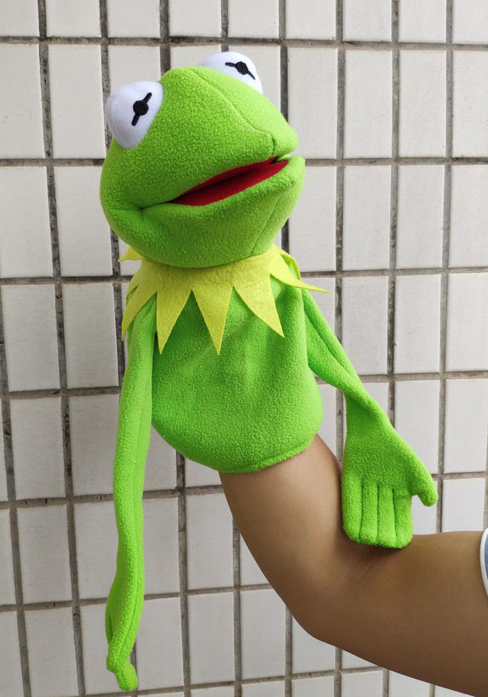 Kermit Frog Doll Sesame Street Frog Plush Toy Big Hand Puppet