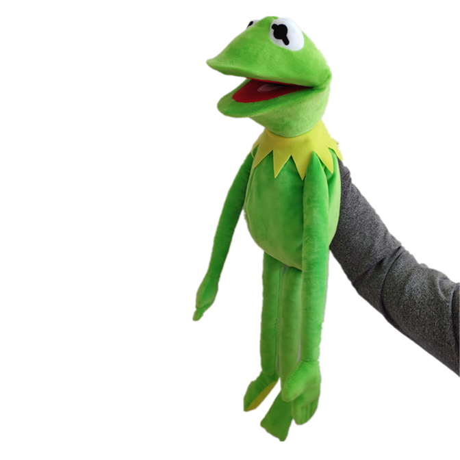 Kermit Frog Doll Sesame Street Frog Plush Toy Big Hand Puppet