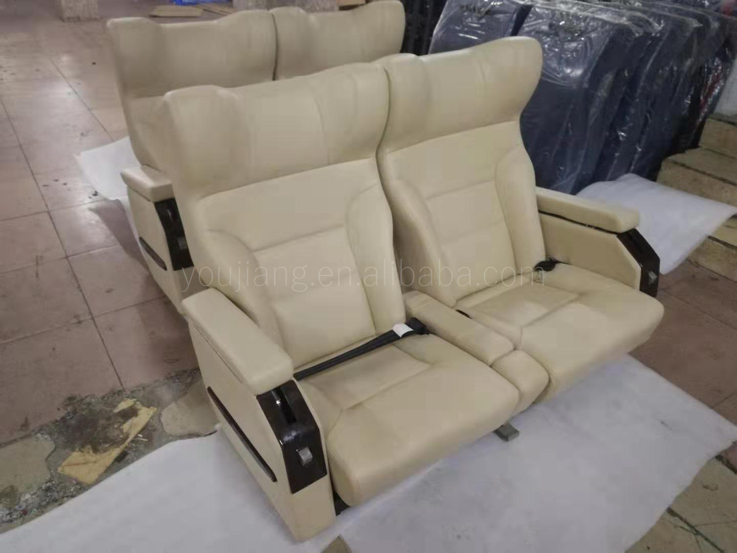 VIP luxury leather bus seats