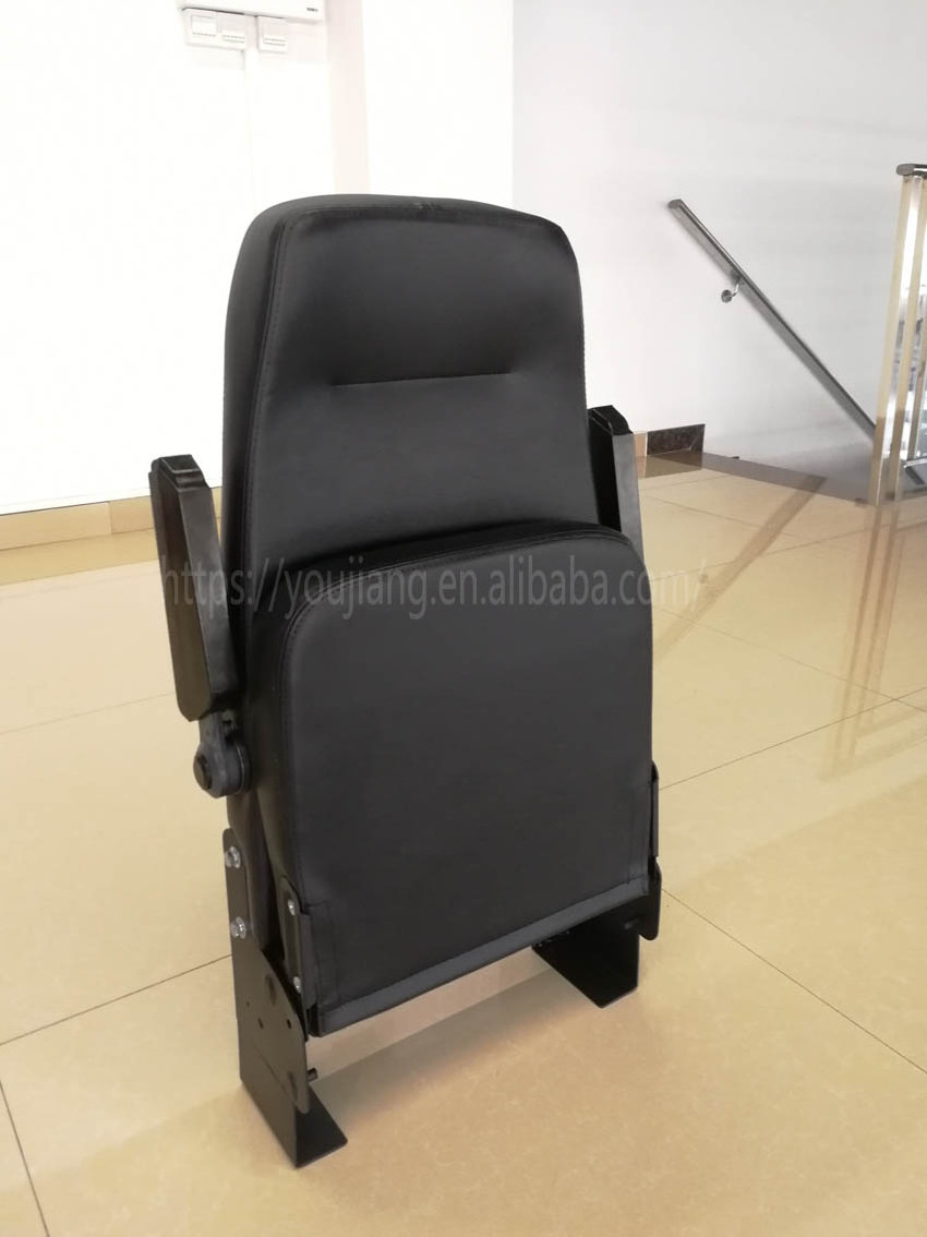 Bus folding guide seat, floor mount jump seat