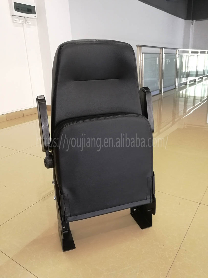 Bus folding guide seat, floor mount jump seat