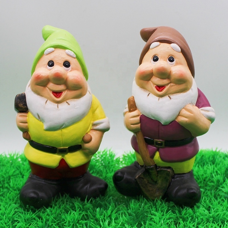 wholesales Custom Cute Gnome Set Dolls seven dwarfs glazed Ornament for home garden decoration