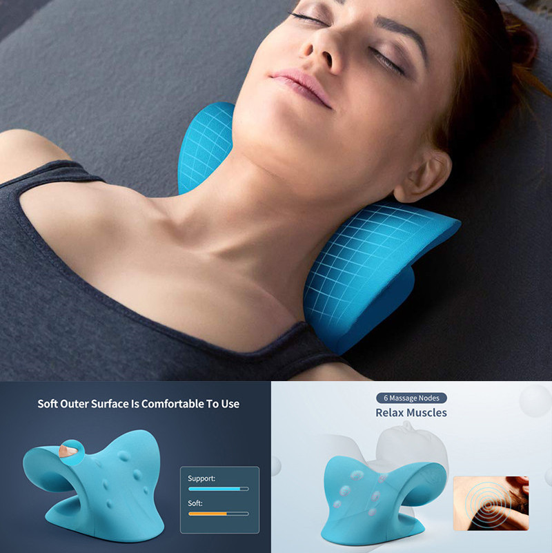 2023 Hot selling Neck Support Neck and Shoulder Relaxer Cervical Traction Device for Pain Relief and Cervical Spine