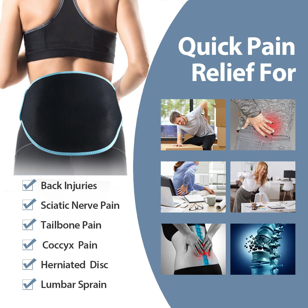 Therapy Back Pain Relief back brace ice bag waist support Reusable Adjustable Cold hot gel Pack support belt