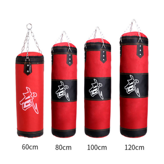 Heavy Boxing Bag Hanging Punching Bag for Man Women Kids Punching Bag with Gloves Special Chains and Hooks Empty Sandbag Indoor