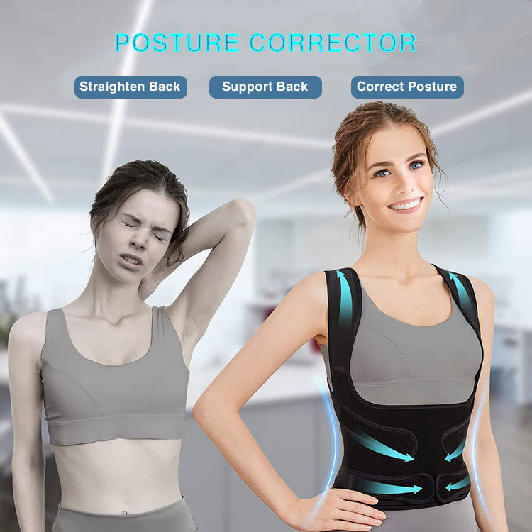 YOUJIETG Customized Men Women Kids Adjustable 4 Stays Support Full Back Lumbar Brace and Back Straight Spine Posture Corrector