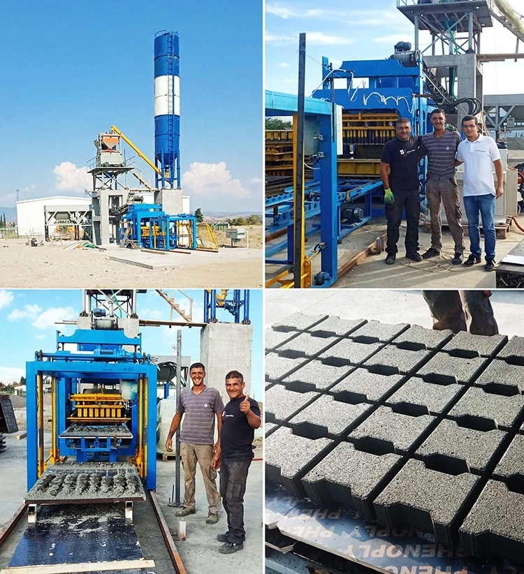 Hot Sales QT10-15 Fully Automatic Brick Machine for making Concrete Blocks Cement Bricks and Paver with curb stone Hollow Block