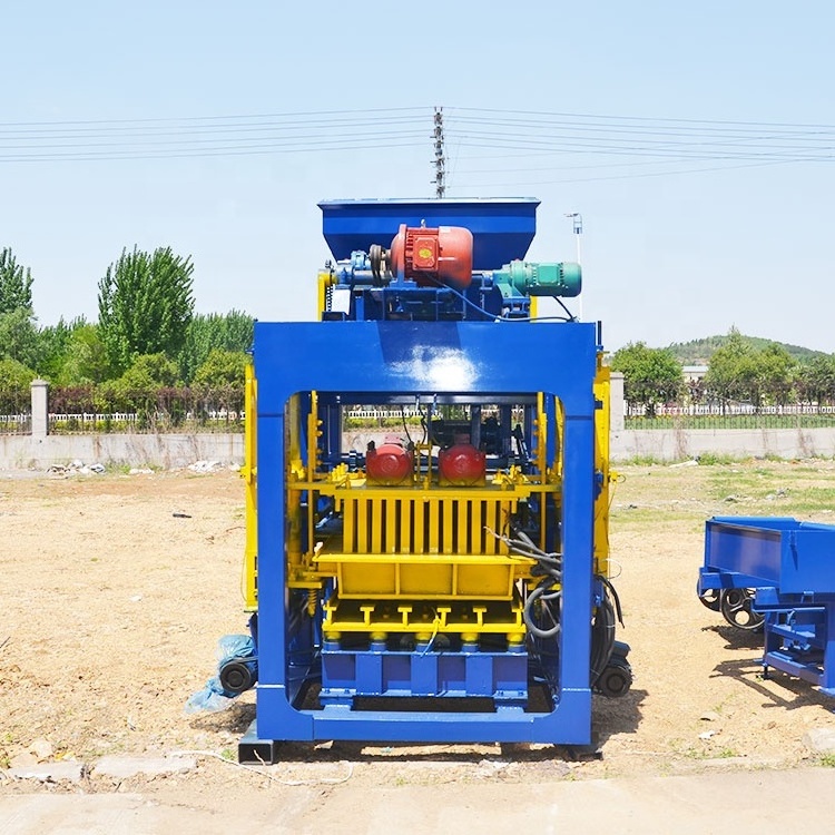 QTJ4-25 Semi Automatic Interlocking Brick Machine with Concrete Machinery Cement Brick for Hollow Paving Block Making Machine