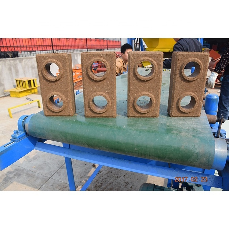 The 4-10 Brick machine is an Interlocking block making machine that uses Compressed Earth Clay Soil Mud by brick making machine