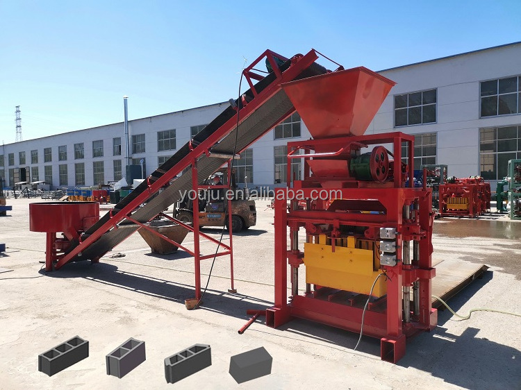 QTJ4-35 Profitable enterprise Small Scale Brick Cement Hollow Block Making Machine