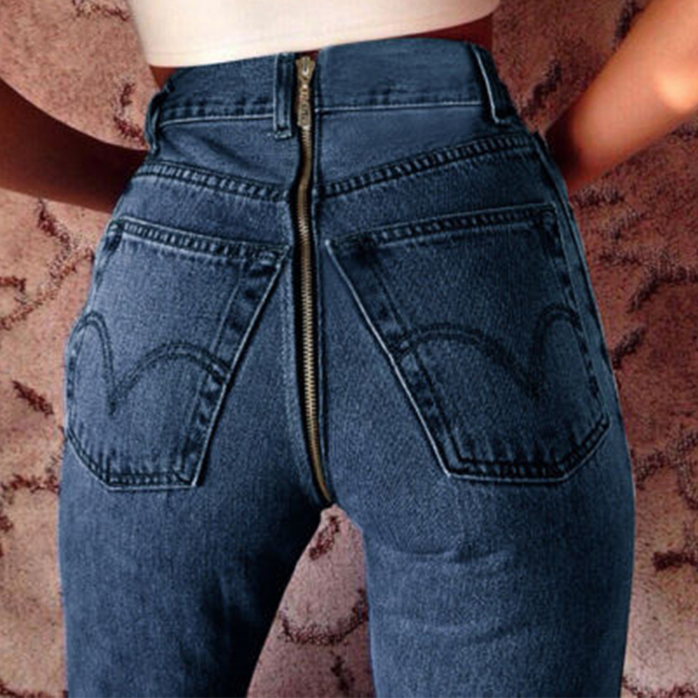 Sexy trouser 98% cotton 2% spandex front to back zipper women denim jeans/womens jeans bangladesh