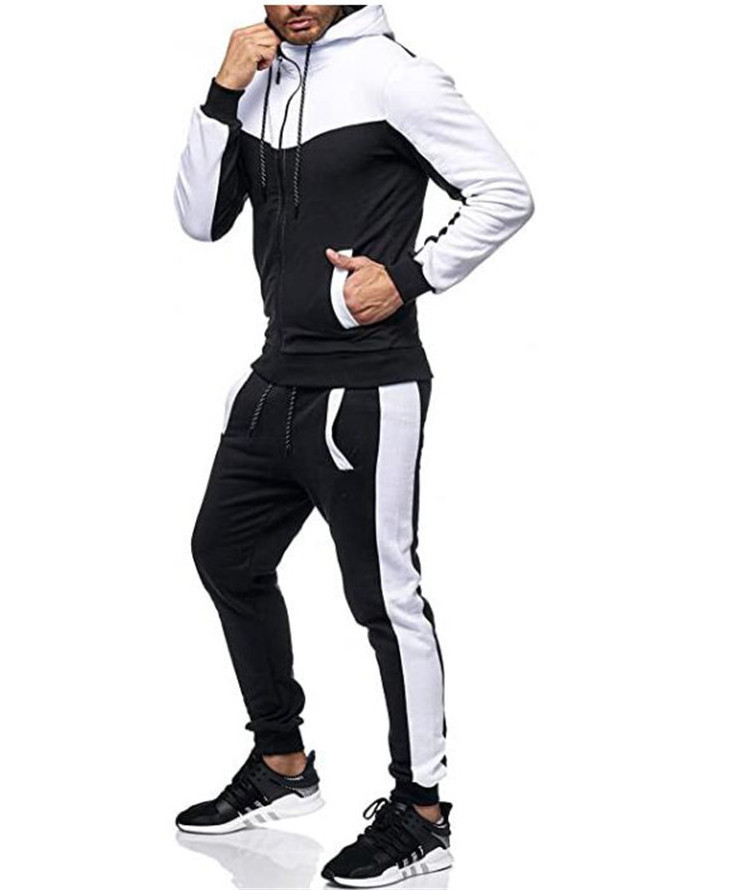 New autumn and winter sports men's leisure suit pants fashion urban round neck hooded sportswear