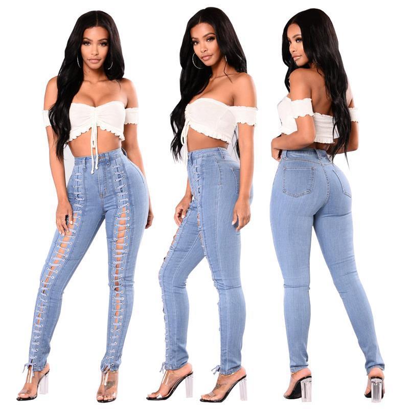 Luxury Denim Skinny Ladies Private Label Women 2022 Female Garments Brand Stock Jeans