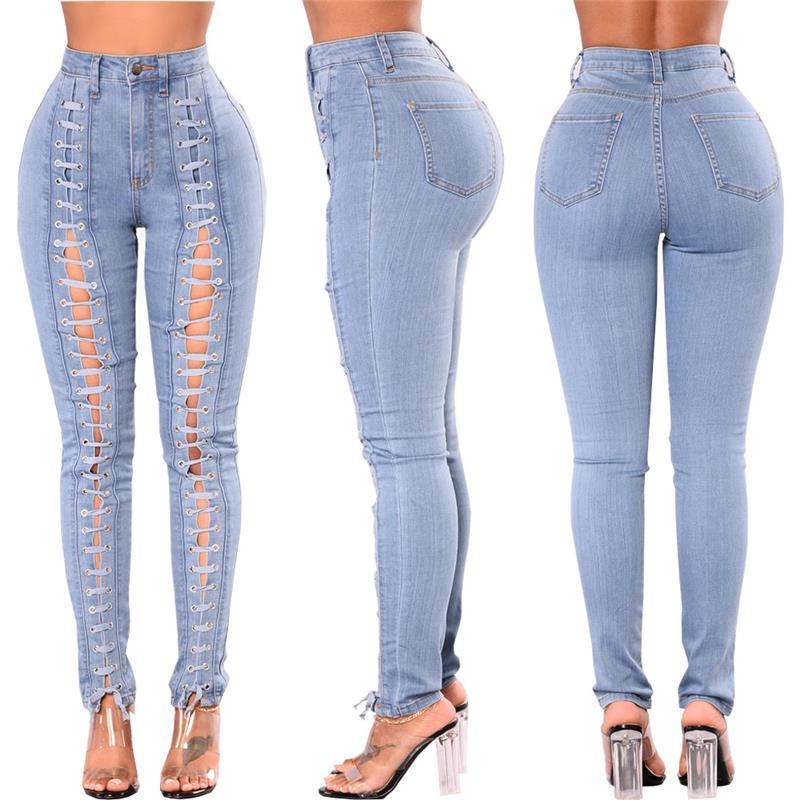 Luxury Denim Skinny Ladies Private Label Women 2022 Female Garments Brand Stock Jeans