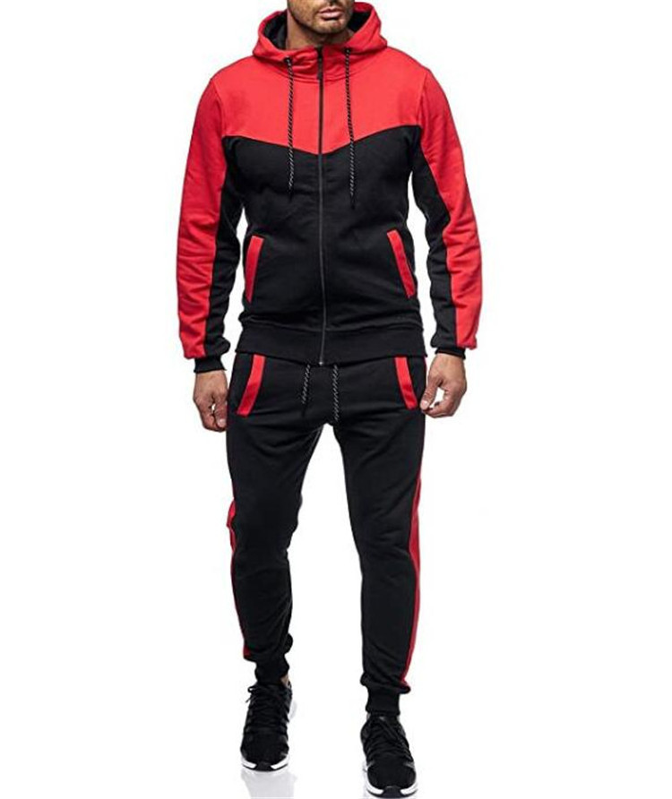 New autumn and winter sports men's leisure suit pants fashion urban round neck hooded sportswear