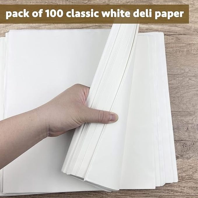 Fast Food Deli Wax Wrapping Grease Proof Tissue Paper Sheet For Reusable Parchment Baking Butter Sandwich Packaging