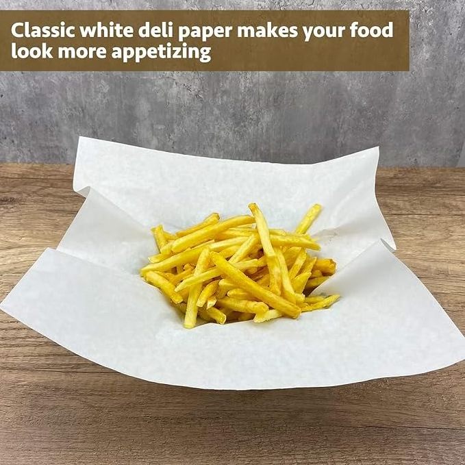 Fast Food Deli Wax Wrapping Grease Proof Tissue Paper Sheet For Reusable Parchment Baking Butter Sandwich Packaging