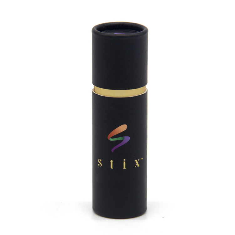 Eco Friendly Custom Printed Logo Long Sticks Matches Matchstick Packaging Black Cylinder Tube Match Kraft Paper Tube