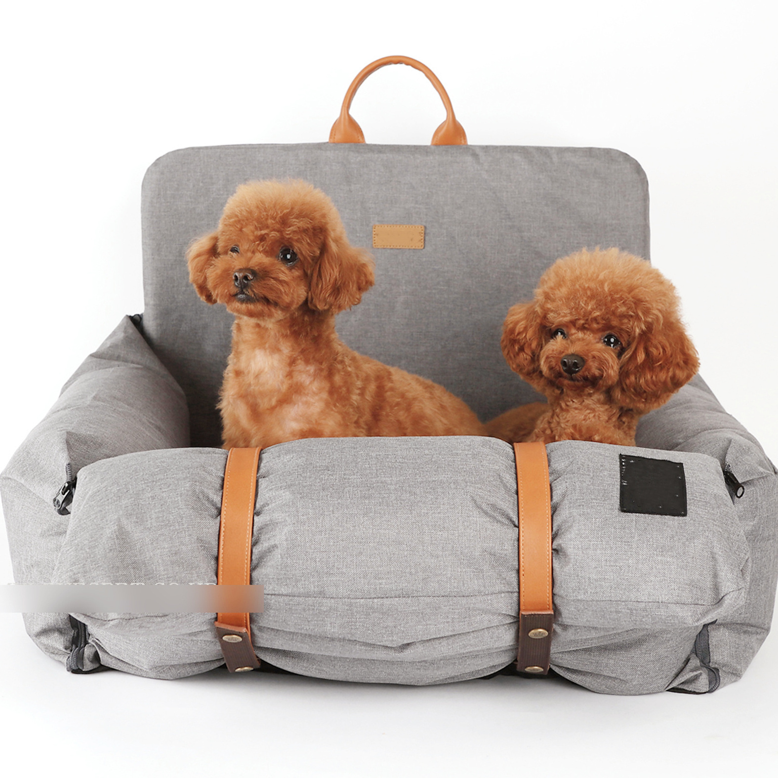 Waterproof Travel Pet Booster Car Seat Bed with Safe Belt Leashes Inside | Car Seat  Cover for dog cat Sofa Cushion