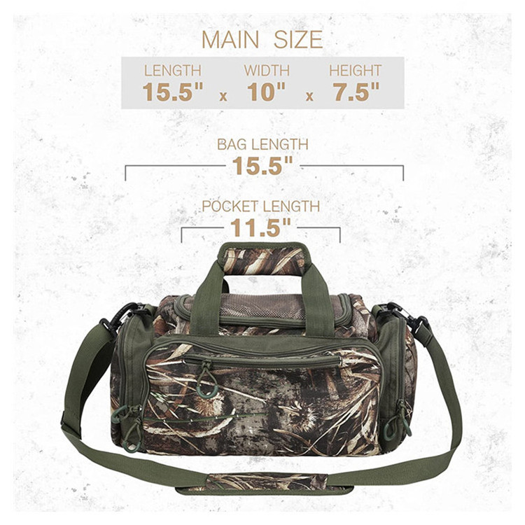 Durable Multifunction Nylon Camo Duffel Bag for Outdoor Hunting Carry Gear Bag for Duck Hunting Blind