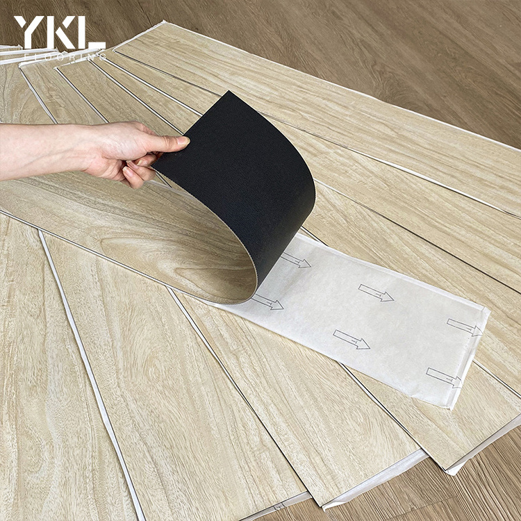 Factory Supply Recyclable Wood Peel And Stick Luxury Vinyl Pvc Plastic Flooring Tiles