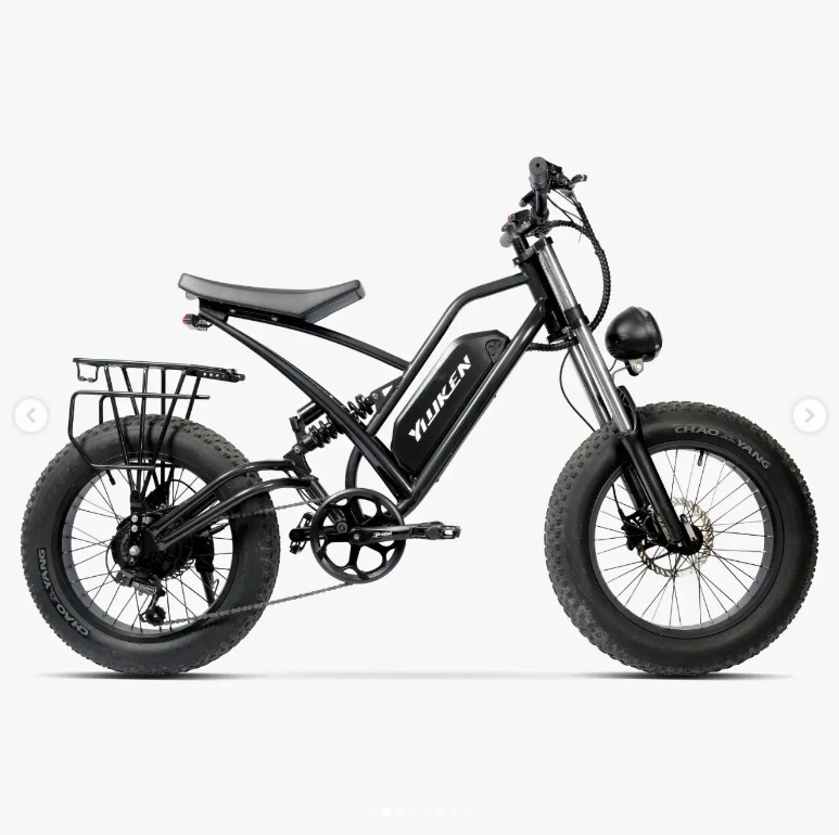 waterproof stealth bomber e bicycle e-bike 20 inch fat tire yiyken steel ebike frame hot sale mobility fatbike