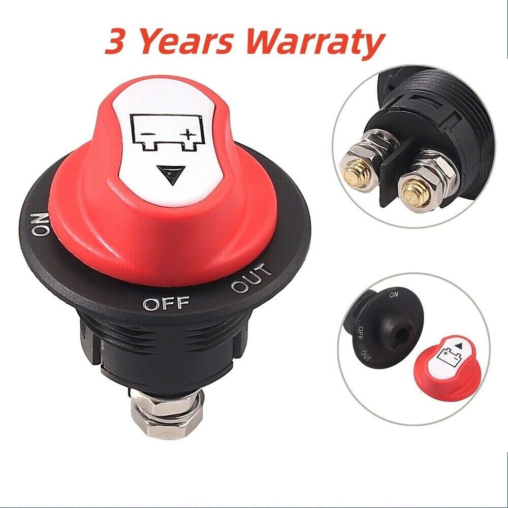 100A Battery Isolator Switch Disconnect Power Cut Off Kill for Car Boat RV Truck