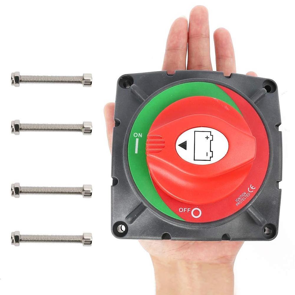 High Current Battery Disconnect Switch, On-Off 600A Continuous Battery Master Switch 12V-48V Battery Kill Isolator Switch