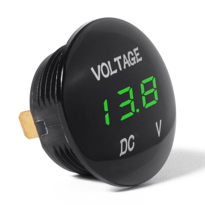 DC 12 V 24 V Waterproof Volt Gauge LED Digital Display Voltmeter For Auto Car Marine