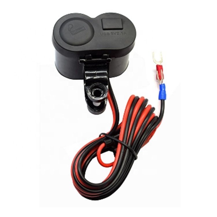 24V Motorcycle Waterproof 12V Cigarette Lighter Socket USB Car Charger socket