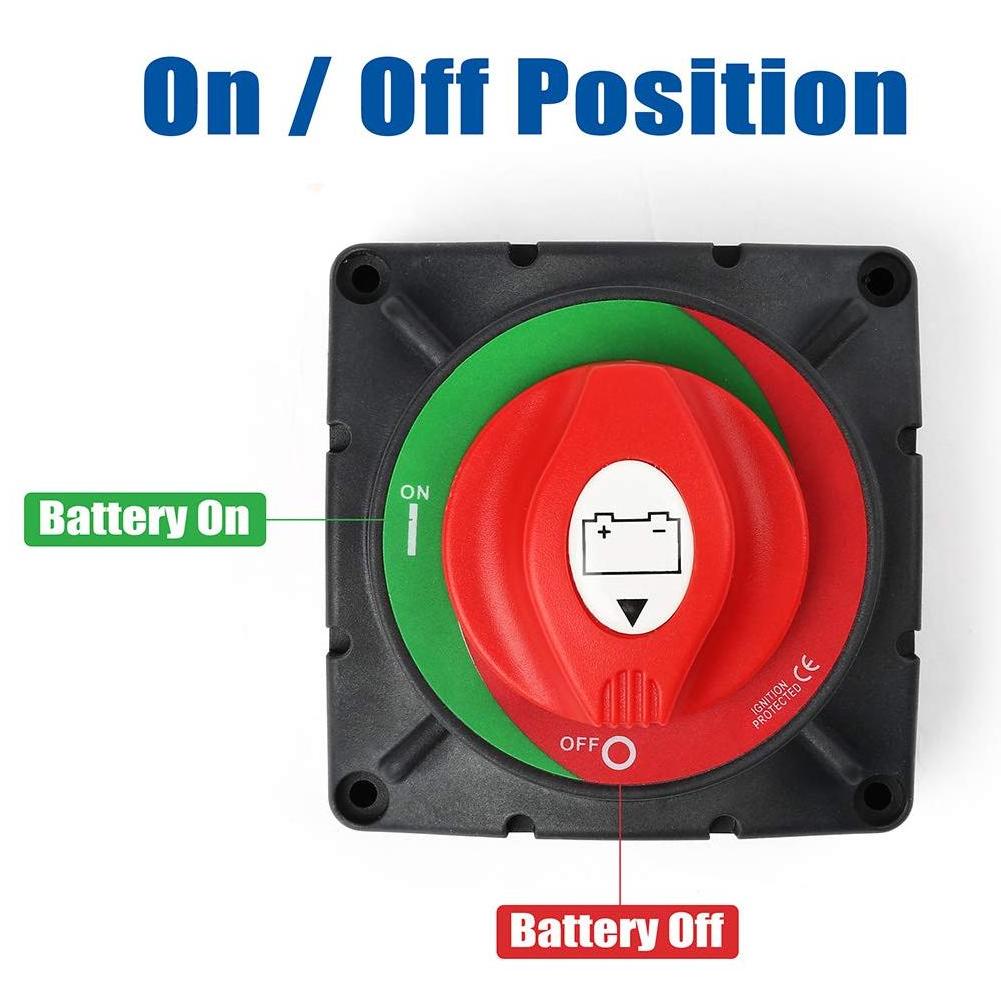 High Current Battery Disconnect Switch, On-Off 600A Continuous Battery Master Switch 12V-48V Battery Kill Isolator Switch