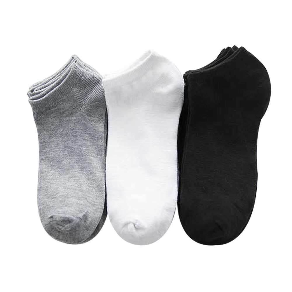 Summer comfortable breathable  polyester plain ankle socks for men women