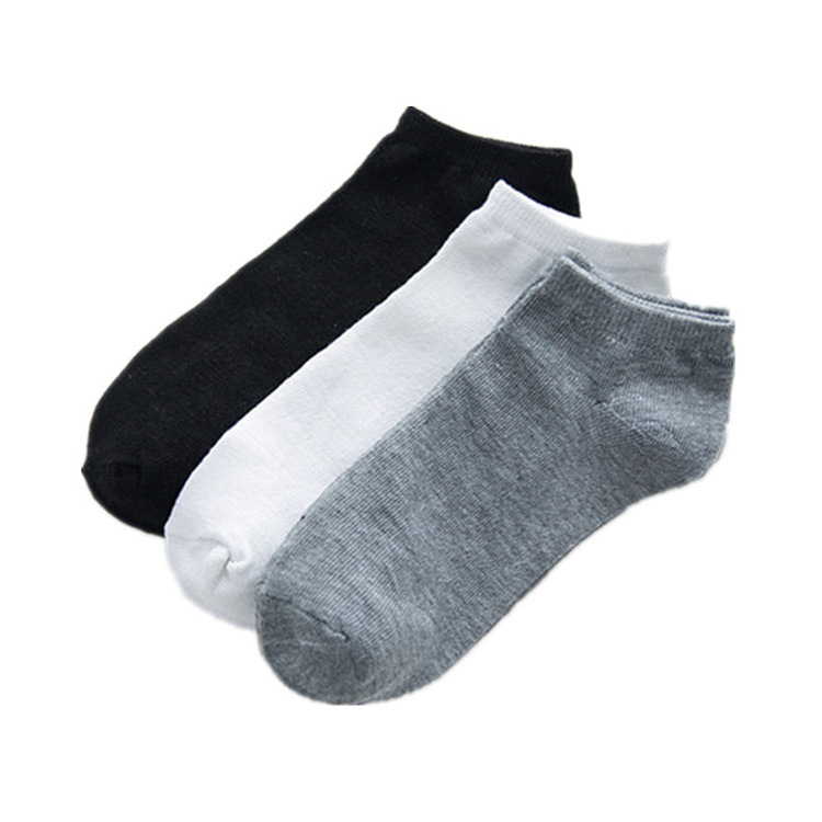 Summer comfortable breathable  polyester plain ankle socks for men women