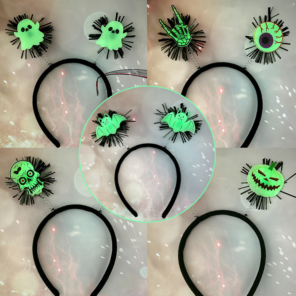 Halloween Performance Props Head Band Bat Pumpkin Headbands glow in the dark Party Decorations