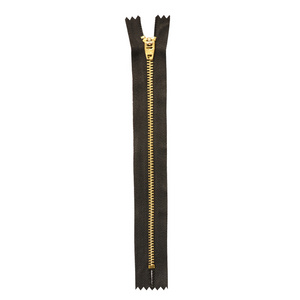 #4.5 YG slider gold brass zipper close end  15cm