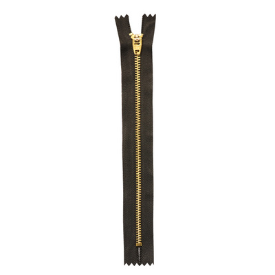 #4.5 YG slider gold brass zipper close end  15cm