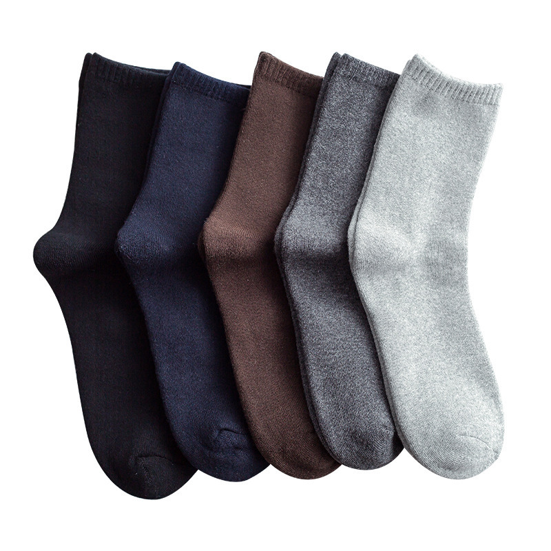 Youki mans winter keep warm real cotton Comfortable thickening long socks