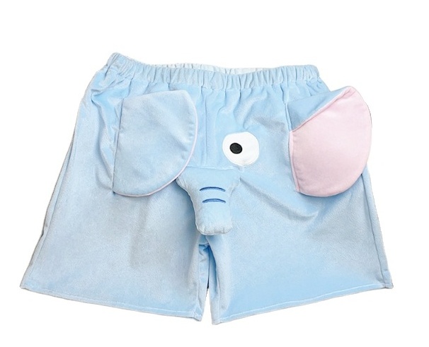 Cute flying three-dimensional elephant nose cartoon pig pig creative plush home couple men and women shorts