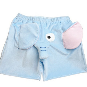 Cute flying three-dimensional elephant nose cartoon pig pig creative plush home couple men and women shorts