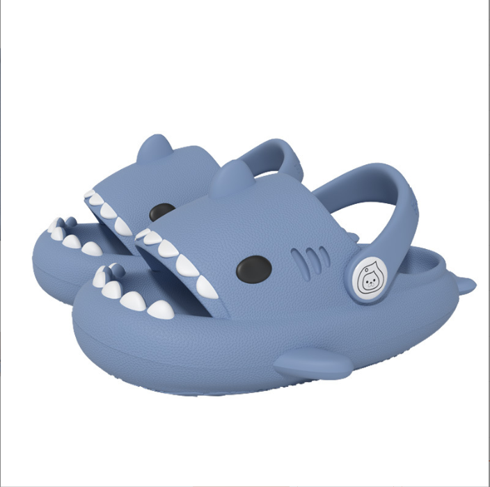 1-11 years summer indoor outdoor cute EVA soft-soled non-slip kids shark slippers for boy girl