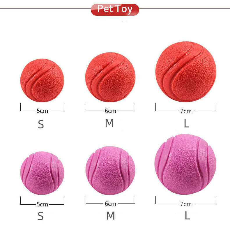 Solid elastic ball toy three sizes of training dog bite ball Medium to large dog bite resistant teething pet dog toy ball