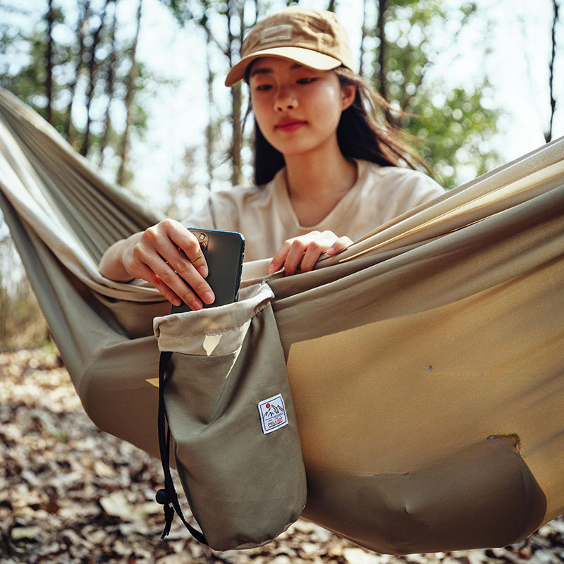 Double Hammock Outdoor Camping Hammock Swing Anti-rollover Portable Hanging Basket Thickened Field Beach Swing