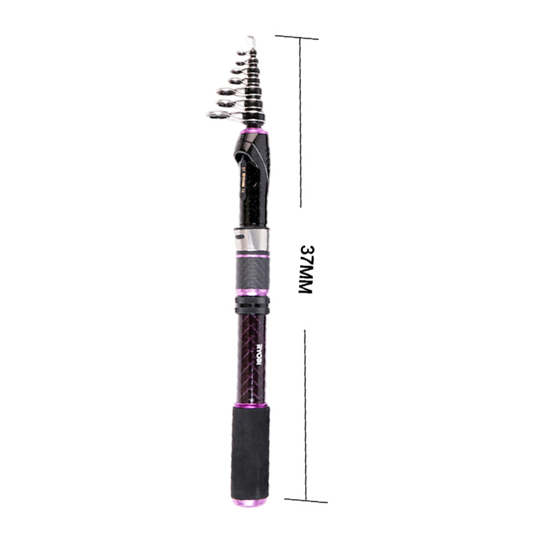 New Arrival Mini AX High Carbon Fiber 2.4m Telescopic Fishing SURF Rod and Reel Combo