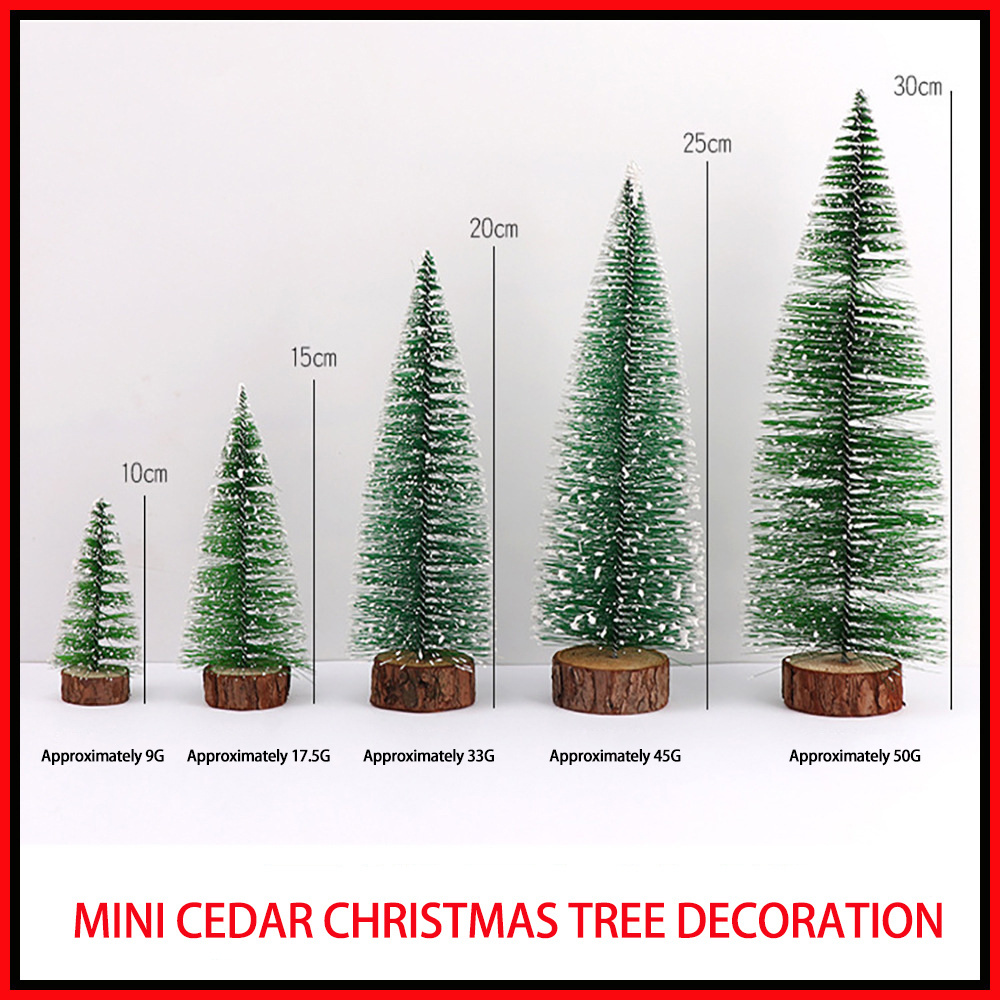 2024 Mini Christmas Tree for Table Cedar Pine Needles Flocking Snowing Christmas Decoration Supplier Artificial Christmas Trees