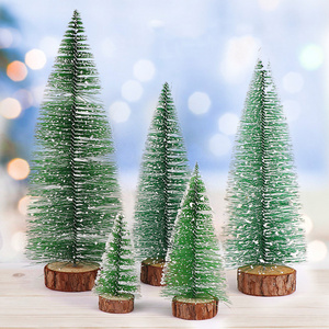 2024 Mini Christmas Tree for Table Cedar Pine Needles Flocking Snowing Christmas Decoration Supplier Artificial Christmas Trees