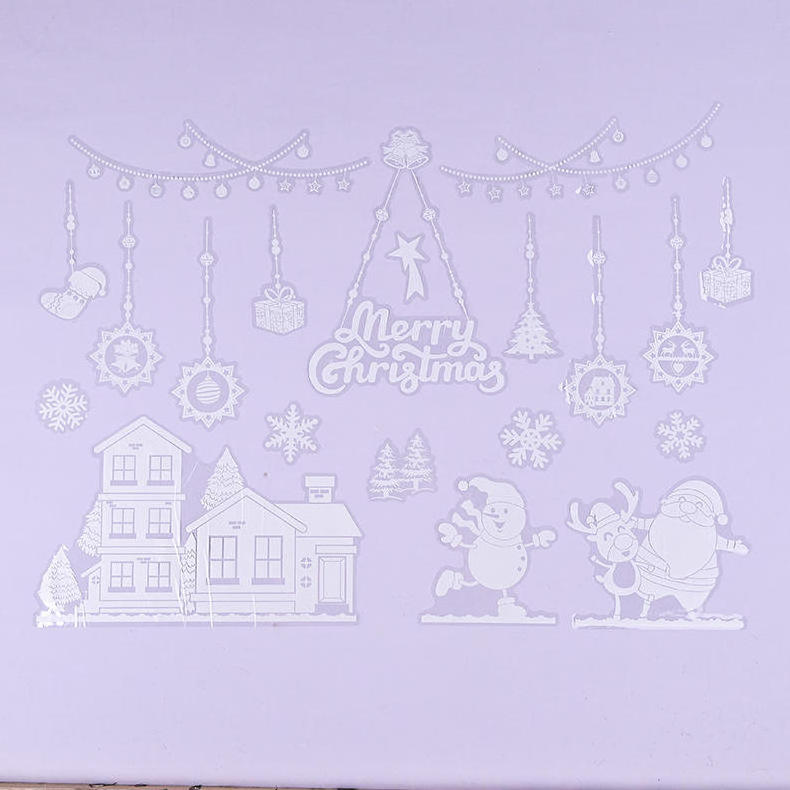 Home Decorations No Fall High Quality Christmas Pvc Door Wall Window Decoration Stickers