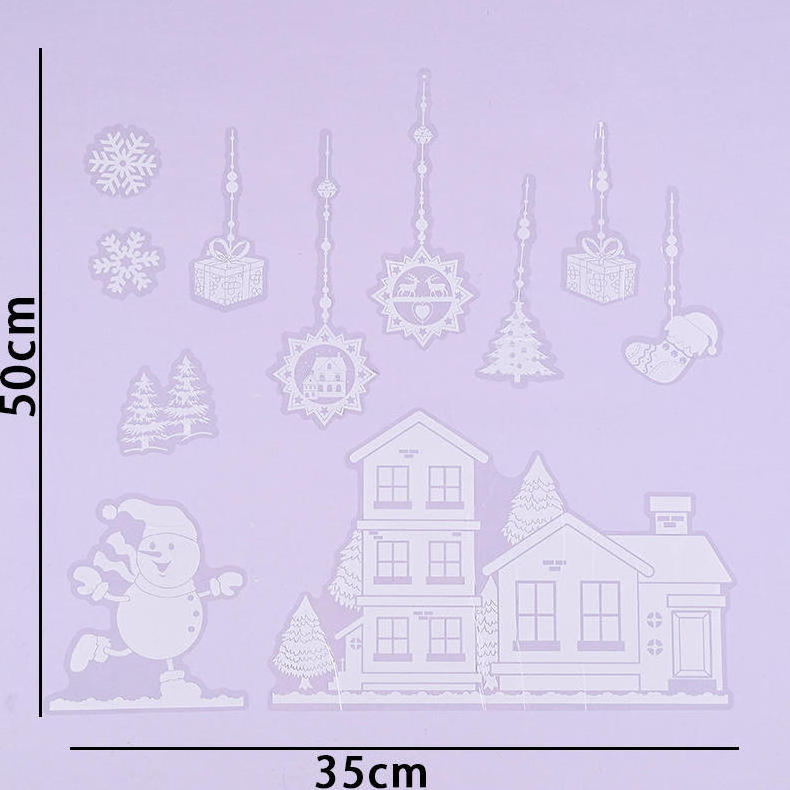 Home Decorations No Fall High Quality Christmas Pvc Door Wall Window Decoration Stickers