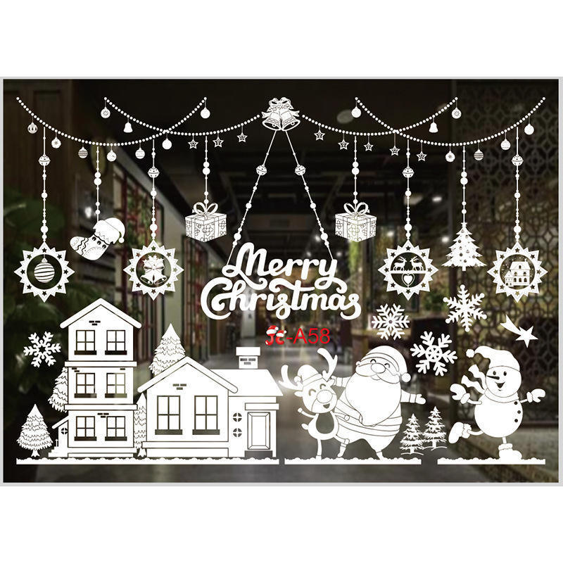 Home Decorations No Fall High Quality Christmas Pvc Door Wall Window Decoration Stickers