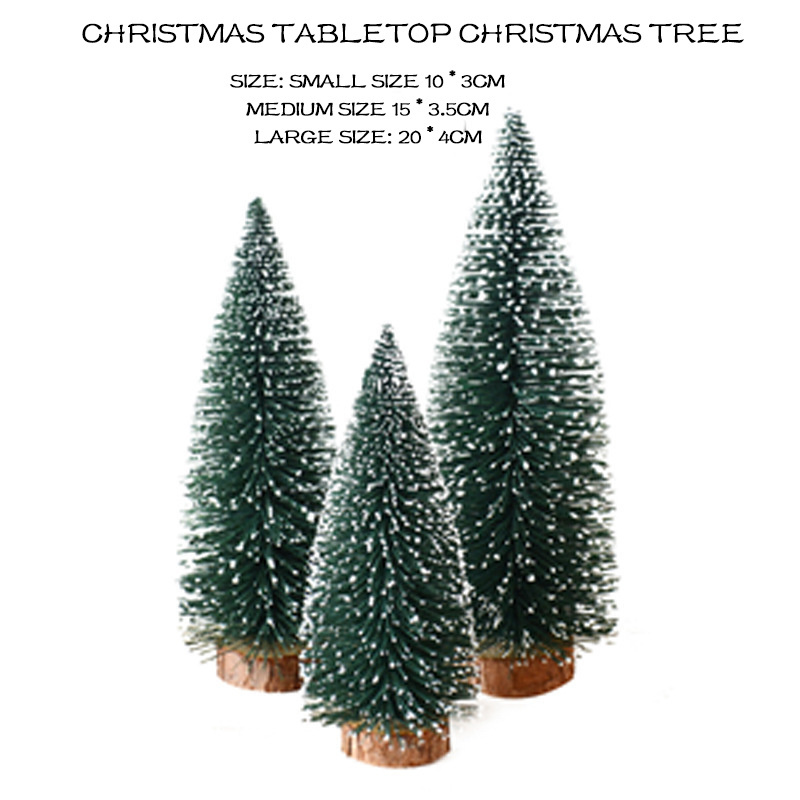 2024 Mini Christmas Tree for Table Cedar Pine Needles Flocking Snowing Christmas Decoration Supplier Artificial Christmas Trees