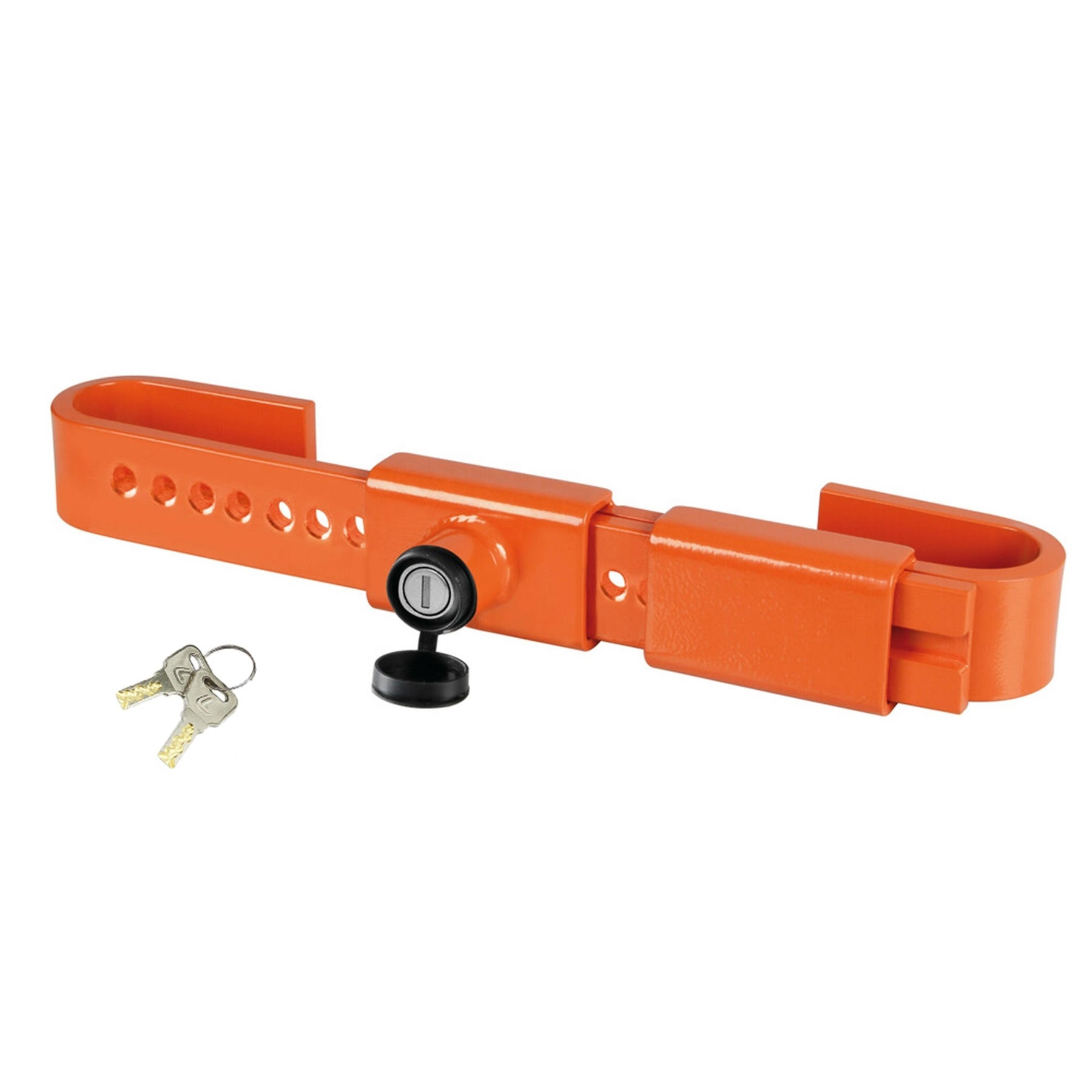 Hardened Steel Shipping Container Lock with 2 Keys, Maximum Security Door Padlock for Semi Trailer Trucks & Containers - Orange